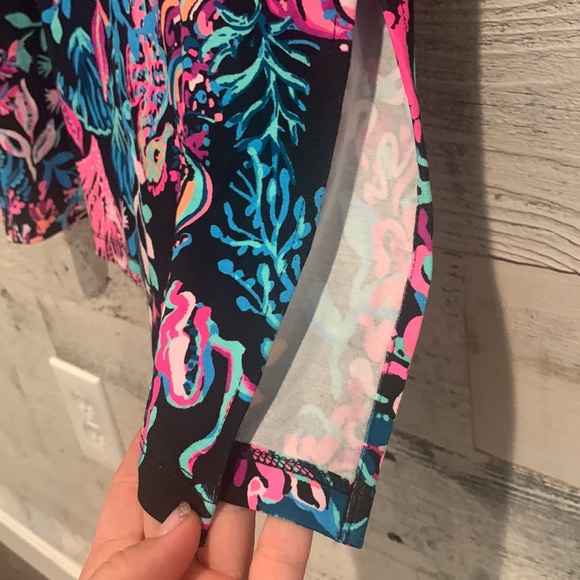 ❌SOLD❌🎉Host pick! Lilly Pulitzer Shae Dress NWT Onyx Twilight Coral Engineered - Picture 7 of 9